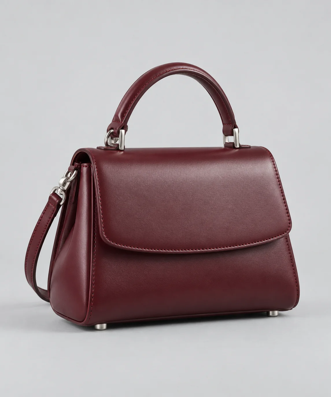 Original compact top-handle flap bag concept for private label development