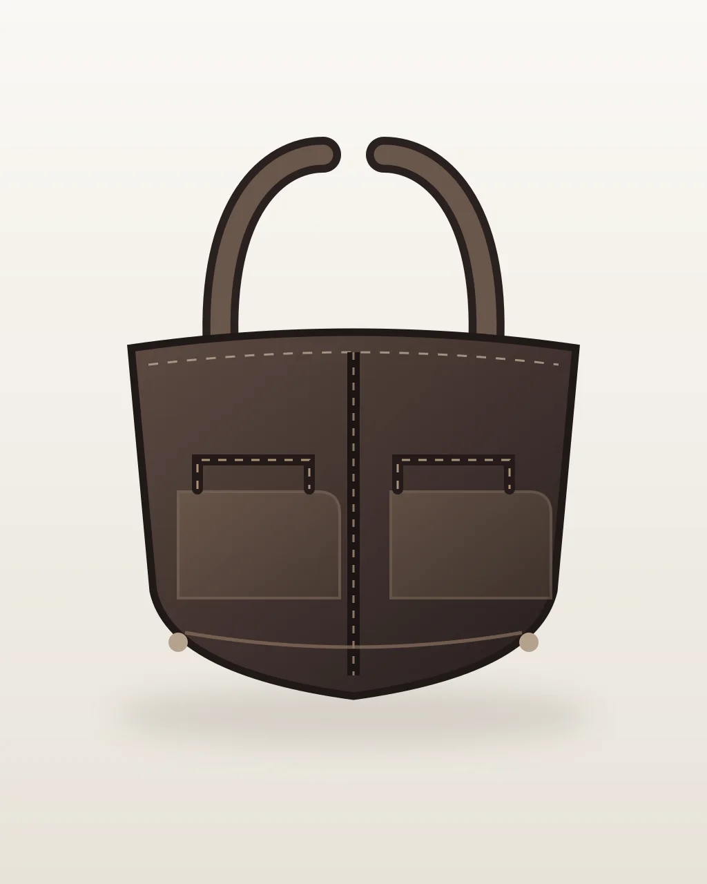 Original double-gusset work tote concept for private label development