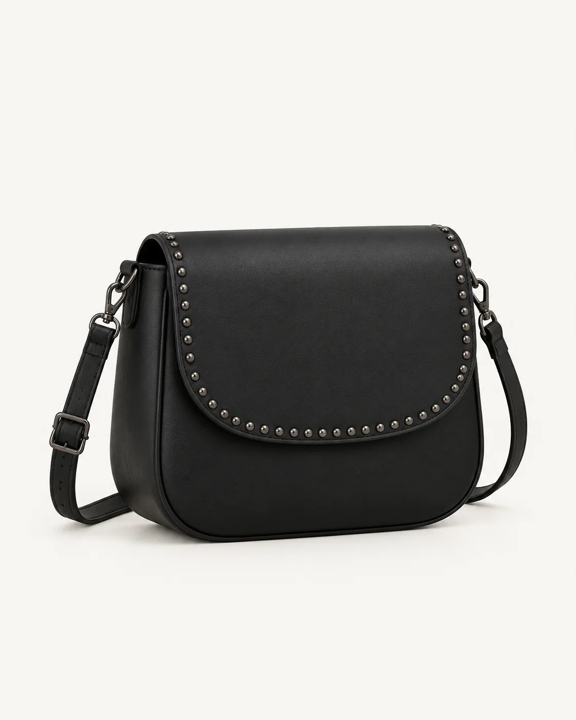 Previous stud-trim crossbody concept for private label development
