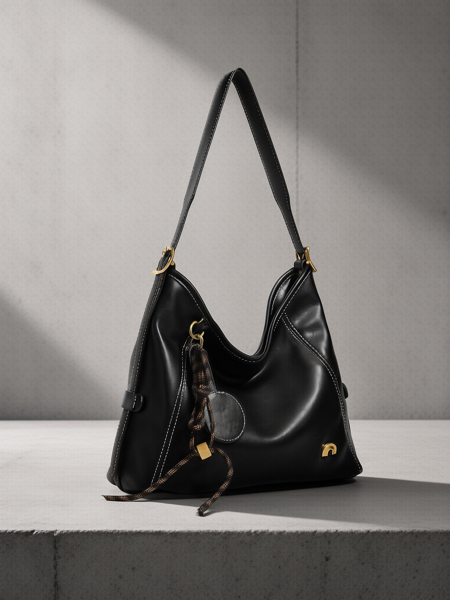 Real sample reference of a black crossbody bag