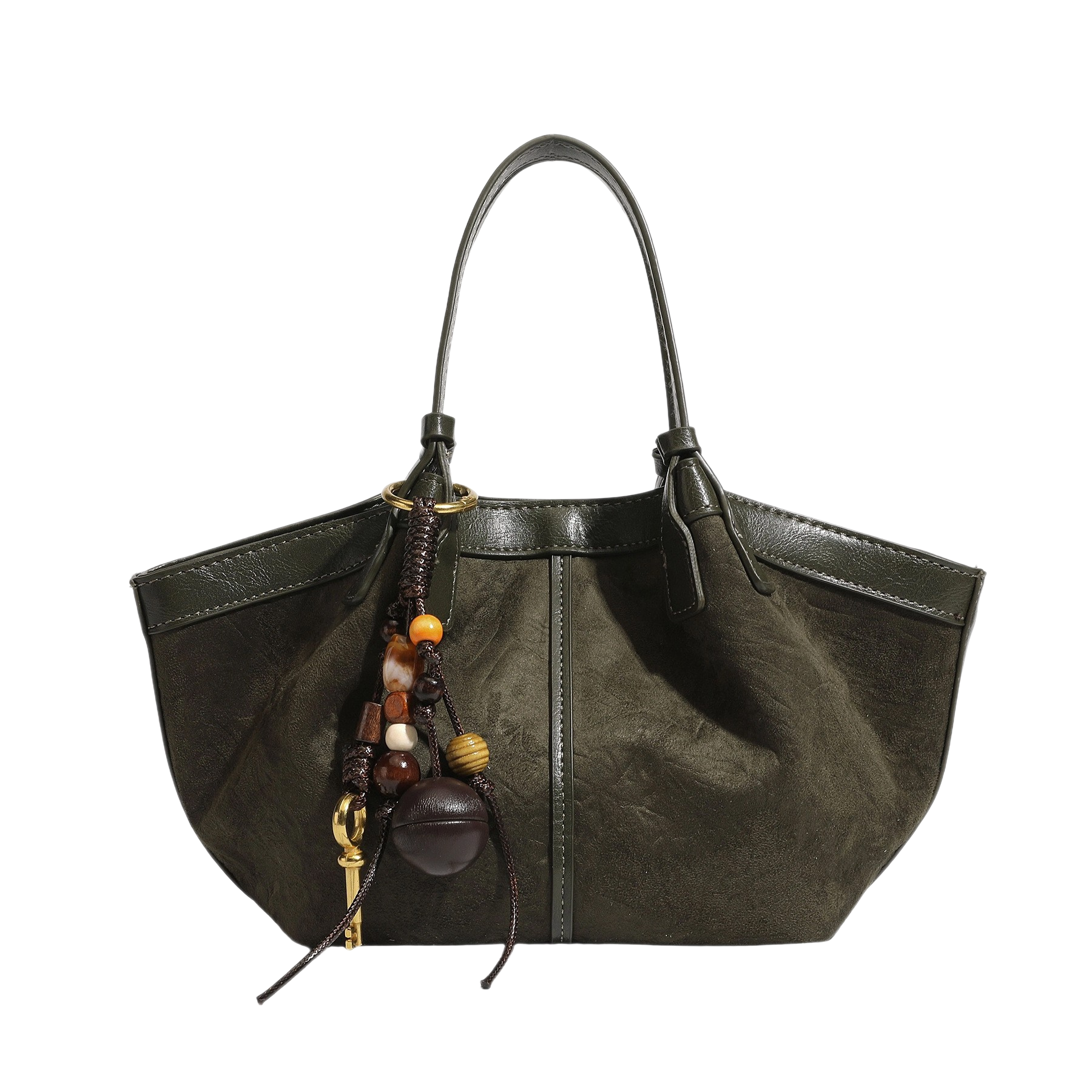 Real sample reference of a structured top-handle handbag