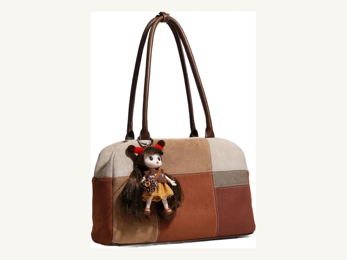 ZS-9228 east-west colour-block shoulder handbag sample reference